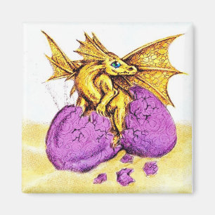 Hatching Bronze Dragon Magnet Magneet