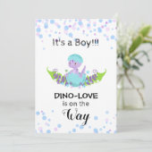 *~* Hatching Dinosaur Baby Boy Shoy Invitation (Debout devant)