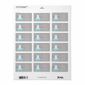 Hatching Penguin Baby shower Dank u Labels (Full Sheet)