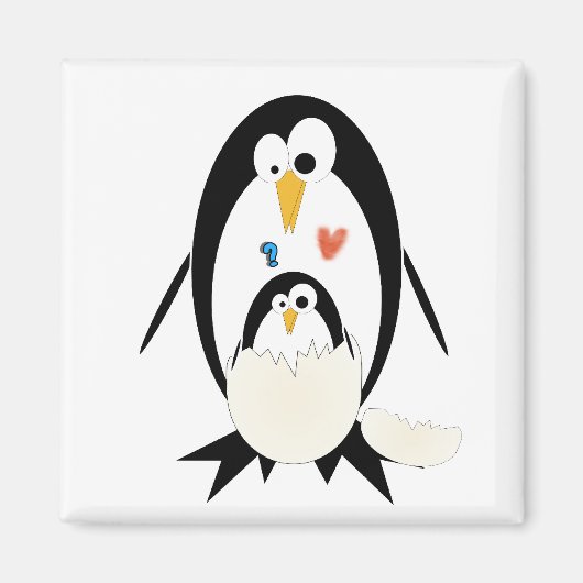 Hatching Penguin Magnet Magneet (Voorkant)