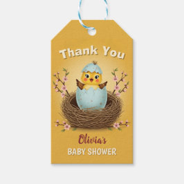 Hatching Soon Schattige Chick Bedankt Cadeaulabel