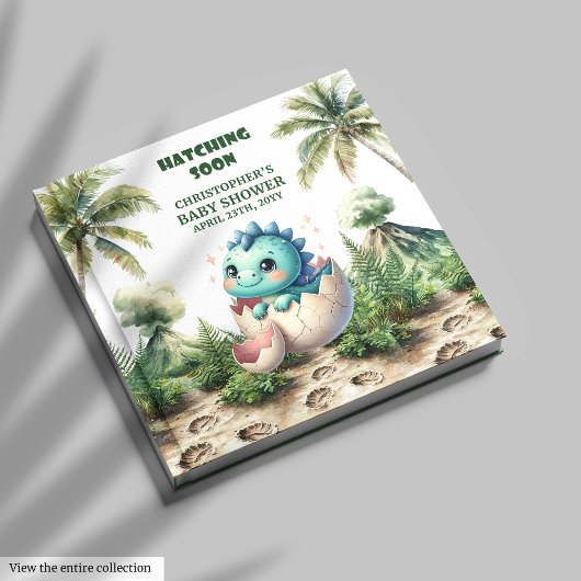 Hatching Soon Schattige Dinosaur gastenboek