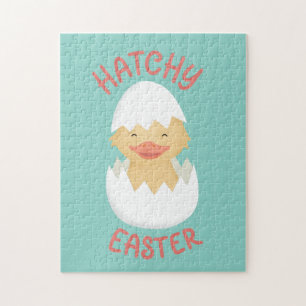 Hatchy Easter schattige broekkuiken Klassiek Legpuzzel