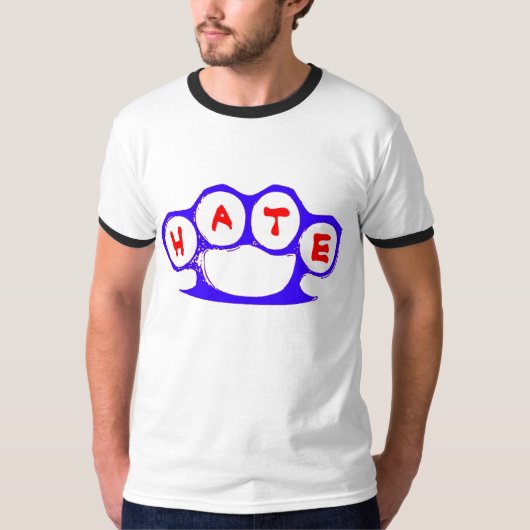 HATE Brass Knucks T-shirt (Voorkant)