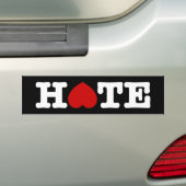 HATE BUMPERSTICKER (Op auto)