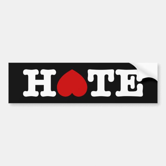 HATE BUMPERSTICKER (Voorkant)
