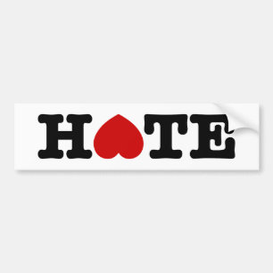 HATE BUMPERSTICKER