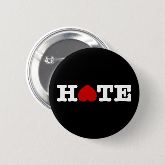 HATE BUTTON (Voorkant /achterkant)