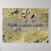 Hâte fait défaut dicton sagesse affiche (Devant)