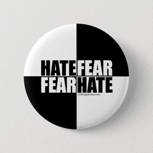 Hate Fear / Fear Hate - Button (Voorkant)