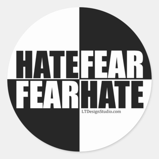 Hate Fear / Peur Hate - Stickers (Devant)