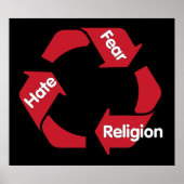 Hate Fear Religies Poster (Voorkant)