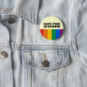 Hate Free Zone 2 Ronde Button 5,7 Cm (In situ)