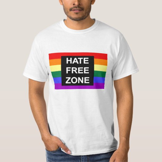 Hate Free Zone T-shirt (Voorkant)