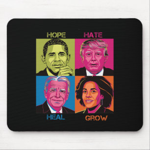 Hate Heal Grow Kamala Harris Cat Dames voor Presid Muismat