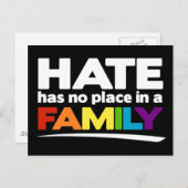 Hate heeft geen plaats in een gezin briefkaart (Voorkant / Achterkant)