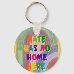 Hate Heeft Hier Geen Thuis Kleurrijke Regenboog Sleutelhanger