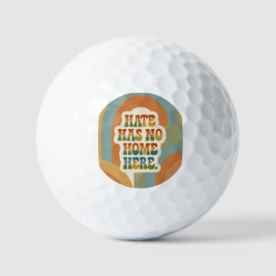 Hate Heeft Hier Geen Thuis Retro Regenboog Golfballen