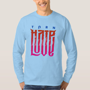 Hate in Love veranderen   Mannen lange hoes T-shirt