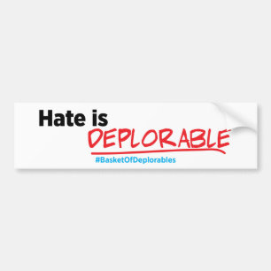 Hate is betreurenswaardig: Anti-Trump-Bumpersticke Bumpersticker