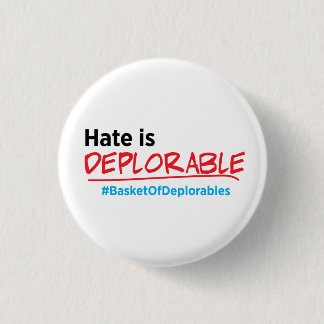 Hate is betreurenswaardig: Knop Anti-Trump Ronde Button 3,2 Cm