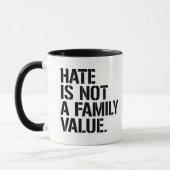 Hate is geen familiewaarde mok (Links)