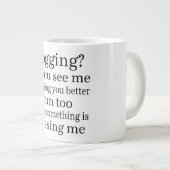 Hate Jogging Quote Extra Grote Mok (Voorkant rechts)