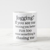 Hate Jogging Quote Extra Grote Mok (Voorkant)