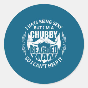 Hate Maar Chubby Baard Papa Ronde Sticker
