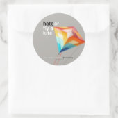 Hate or Fly a Kite Ronde Sticker (Tas)