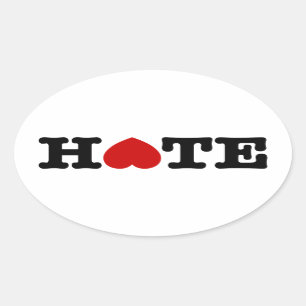 HATE OVALE STICKER