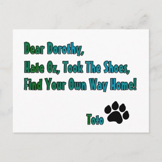 Hate oz briefkaart (Voorkant)