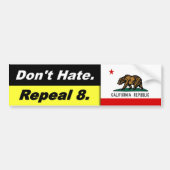 Hate Repeal 8 w niet. Cali Flag - Bumpersticker (Voorkant)