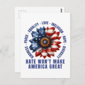 Hate Won maakt Amerika niet geweldig Briefkaart (Voorkant / Achterkant)