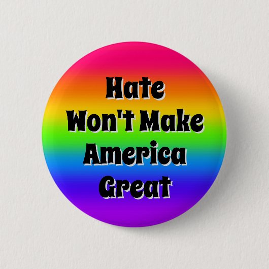 Hate Won maakt Amerika niet geweldig Ronde Button 5,7 Cm (Voorkant)