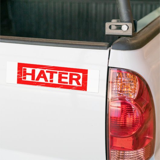 Hater Stamp Bumpersticker (Op Truck)