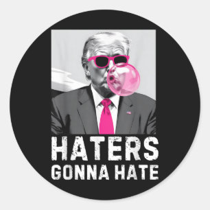 Haters gaan een hekel hebben aan grappige Trump Pi Ronde Sticker