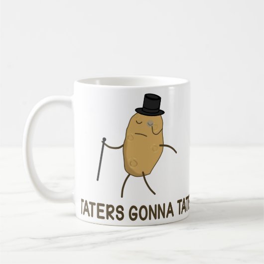 Haters Gonna Hate en Taters Gonna Tate Koffiemok (Links)