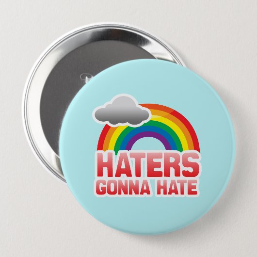 HATERS GONNA HATE -.png Ronde Button 4,0 Cm (Voorkant /achterkant)