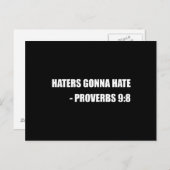 Haters Gonna Hate Proverbs Briefkaart (Voorkant / Achterkant)