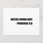 Haters Gonna Hate Proverbs Briefkaart (Voorkant)