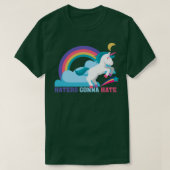 Haters haten Funny Unicorn Rainbow T-shirt (Design voorkant)