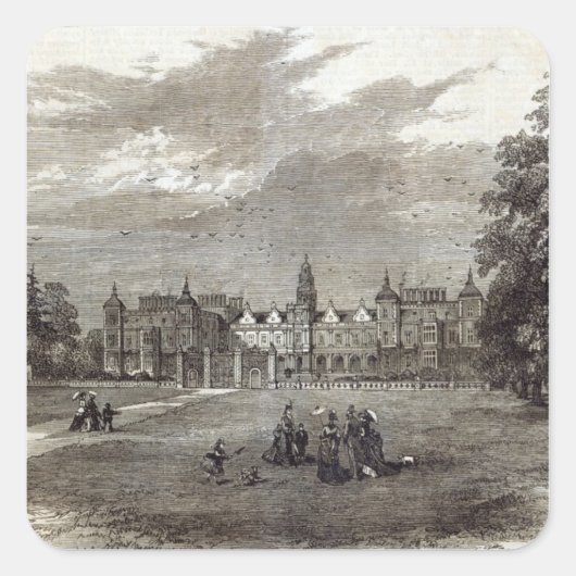 Hatfield House Vierkante Sticker (Voorkant)