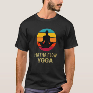 Hatha Flow Yoga Vintage Sunset Yoga Leraar Yoga B T-shirt
