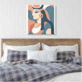 Hatha Goddess égyptienne Moderne Toile Mur Art (Insitu(Chambre))