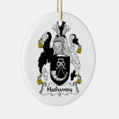 Hathaway Family Crest Keramisch Ornament (Rechts)