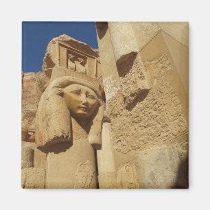 Hathor column - Queen Hatshepsut's Temple, egypte Magneet