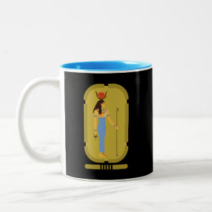 Hathor Egyptian Goddess Tweekleurige Koffiemok