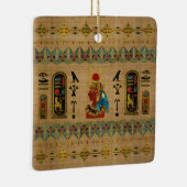 Hathor Egyptian Ornament op papyrus (Rechts)