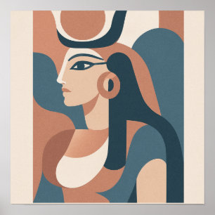 Hathor Egyptische Godin Modern Abstract Poster